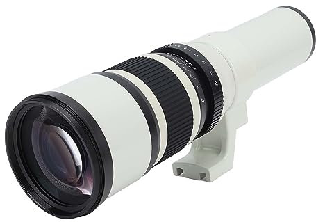500mm F6.3 Manual Focus Telephoto Lens with T2 Z Mount Adapter for Nikon Z, Achromatic Refractor, Clear, Compatible for Bird and Wildlife Photography (White)