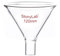 stonylab Vidrio Embudo de Polvo, Pared Pesada Powder Funnel Vidrio de Borosilicato Embudo de Tallo Corto con 120 mm de Diámetro Superior y 22 mm de Longitud de Vástago