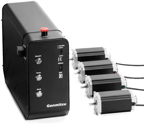 Genmitsu DM542 Driver CNC Controller Box with 4PCS Nema 23 112mm Stepper Motors, Upgrade Kit for Genmitsu PROVerXL 4030 V1 CNC Router Milling Engraving Machine