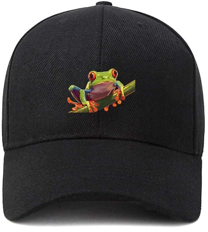 EDGMM Baseballkappe, Baumwolle, verstellbar, für Herren und Damen, Grüner Laubfrosch, Einheitsgr��e