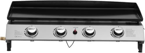 Habitat et Jardin Plancha de Gas 4 quemadores Jolly - 10 Kw - Gris
