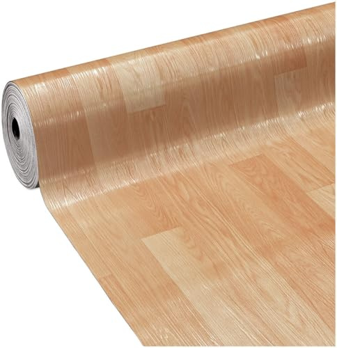 emmevi PVC-Bodenbelag Rolle Vinyl 31 Größen Design Naturholz Leisten 100 x 180 cm Dis_F