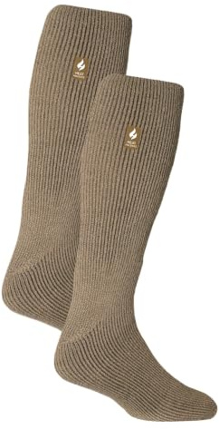 HEAT HOLDERS Herren 2 Paar Thermo Kniestrümpfe Dicke Winter Warme Extra Lang Socken mit Innenfleece für Winter