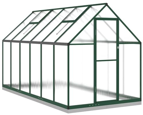 vidaXL Invernadero con Marco Base Aluminio Verde 334x169x202 cm