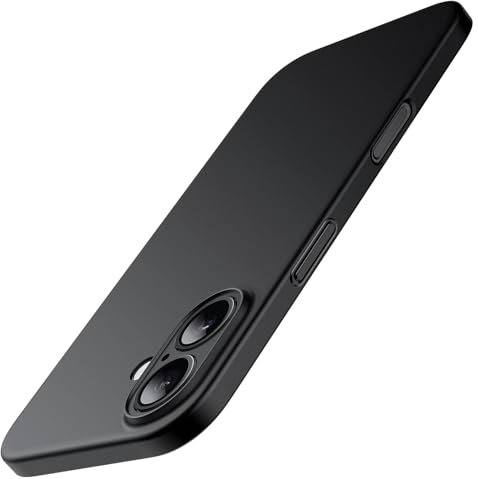 JETech Ultra Slim Case for iPhone 16 6.1 Inch, Camera Lens Full Protection, Lightweight Matte Finish PP Hard Minimalist Cover (Black)