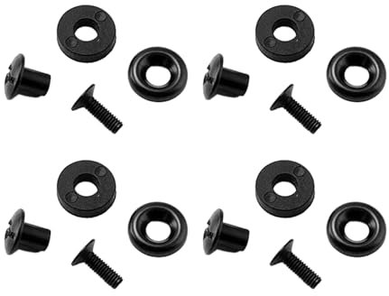 CYILPR Kydex - Juego de 4 tornillos negros ranurados con cabeza cruzada, juego de tornillos de piel Kydex