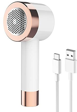 Topyond Rasoio Elettrico per Tessuti, Levapelucchi Ricaricabile per Vestiti, Mobili, Tagliapeli per Maglioni Cappotti, Rimuovi Pelucchi in Tessuto Bianco per Uso Domestico