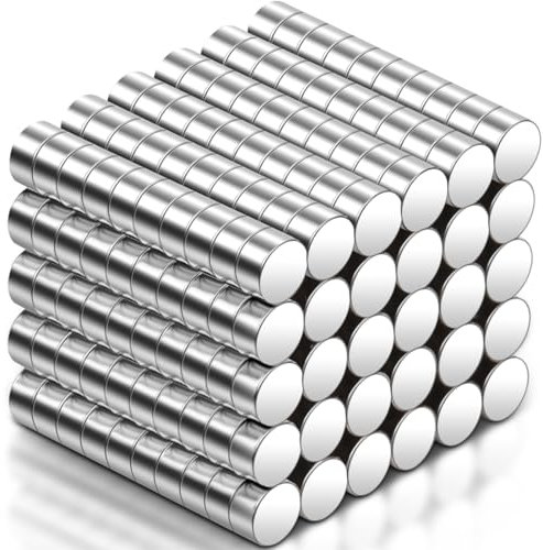 Aenienoe 300 Stück Mini Magnete 2x1mm Stark Neodym Magnet Klein Rund Magnete für Pinnwand Magnettafel Kühlschrank Whiteboard Handwerk Fotos