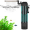 AQQA Filtro para pecera, filtro de acuario de flujo fuerte de 800 l/h, bomba de filtro silenciosa de 15 W con filtración de 3 etapas para tanques de hasta 350 L