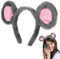 AOOTUERL Serre-tête avec oreilles de souris pour se laver le visage - Bandeau doux avec oreilles d'ours pour enfants, cosplay, fête d'anniversaire, carnaval, fête de Noël