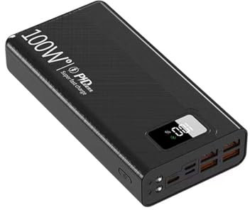 Power Bank 50.000 mAh Cargador portátil con 3 entradas (USB C y Micro) y 3 Salidas, Pantalla LCD e Indicadores LED, batería Externa de Gran Capacidad Compatible con Smartphone.