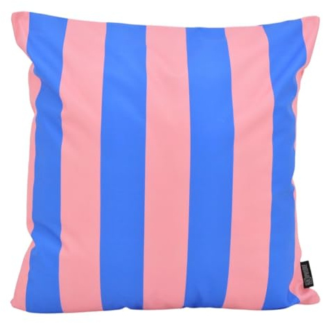 Gek op kussens! Strich Blau/Rosa| Kissenhülle 45x45 cm | Kissenbezug | Kissen | Deko Wohnzimmer | Deko Kissen | Baumwolle/Polyester