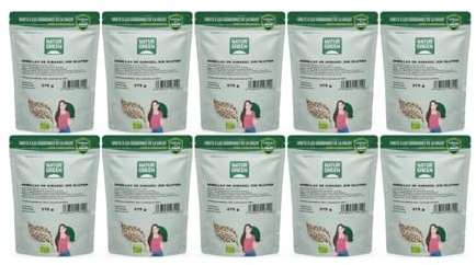 NaturGreen - Semillas de Girasol Bio, Pack 10 x 375 g, Semillas Ecológicas Crudas y Naturales, Fuente de Proteínas y Fibra, Sin Gluten ni Azúcares Añadidos, Apto para Dietas Veganas
