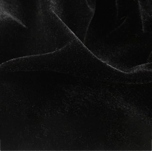 Vayliro 2m x 2m Samtstoff Meterware Vorhangstoff Bekleidungsstoffe Samt Stoff Pannesamt Stoff Dekostoffe für DIY Nähen Kunsthandwerk Kissen Kleid Bühnentuch Hintergrundtuch Tischdecken,Schwarz