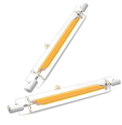 Aouppert LED R7S Lampen 118mm | Dimmbar, Warmweiß | 3000K, 13W Ersatz für 80W-Halogen Leuchtmittel, 1300LM, Kein Flackern, 220-240V AC/DC Energiesparlampe, 360°Abstrahlwinkel, 2Pack
