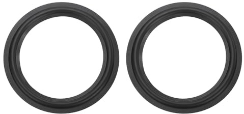 sourcing map 2 Pcs 10 Inch Rubber Speaker Edge Surround Rings 248x180mm(IDxOD) Perforated Subwoofer Rings Replacement Parts for Speaker Repair or DIY, Black