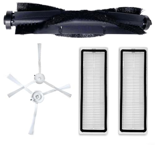 Violiica Ersatzteile für 360 S5 S7 S6 Saugroboter – Hauptbürste, Seitenbürsten, Filter Set | Kompatibel mit für Roborock Modellen | 3-teiliges Reinigungsset