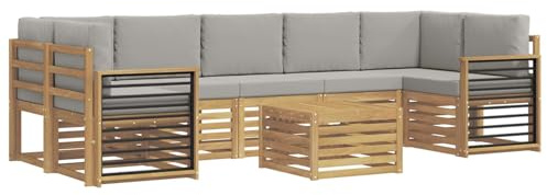 vidaXL Sofagarnituren Massivholz Akazie, Garten Lounge, modernes Outdoor-Sofa-Set, haltbare Sitzmöbel für Terrasse, Bequeme Sitzgelegenheit