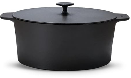 STUR Gusseisenbräter 28 cm, 7 L, emaillierter Gusseisen-Schmortopf | Dutch Oven, Brottopf, Cocotte, für Backofen, Induktion & alle Herdarten, Sauerteigbrot, 30 Jahre Garantie, Made in Germany