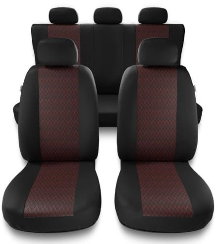 Mossa - Universal Sitzbezüge Auto kompatibel mit Citroen C3 I, II, III (2002-2019) - Autositzbezüge Schonbezüge für Autositze - PF-RD