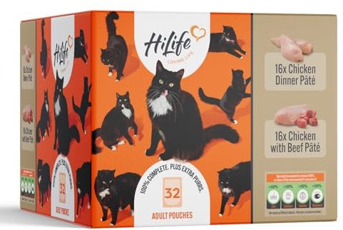 HiLife It's Only Natural Cat Pouch Multipack The Big Chicken One In Jelly 32x70g