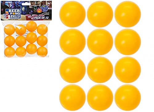 Orange Beer Pong Spare Balls - (Pack of 12) - Premium Quality & Vibrant Color - Perfect Bounce For Ultimate Party Fun & Games Experience