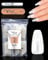 By Vixi 600 SET MOYEN À ONGLES CERCUEIL/BALLERINE avec LIME À ONGLES 12 Tailles Express Full Cover Opaque Faux Ongles, Salon Professionnel Et À Domicile