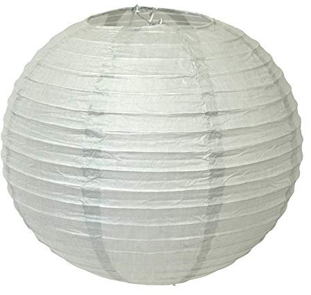 Creativery 1 Papier Lampion 30cm Laterne Hochzeit Party Wohnungsdeko Hängedeko Raumdeko Geburtstag Feier hellsilber grau