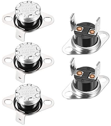 sourcing map 5pcs Temperatur Reglerschalter Thermostat 95 °C 10A normal geschlossen NC de
