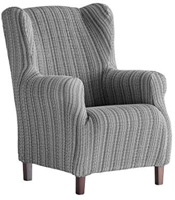 Martina Home Sesselhusse, elastisch Ohrensessel 33x42x8 cm grau