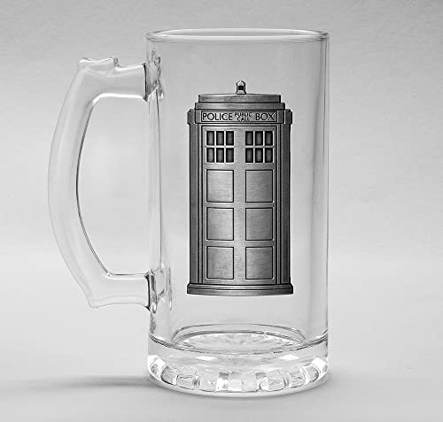 GB eye Doctor Who Tardis Bierkrug aus Glas, 500 ml