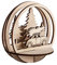 Rayher Holz Steckteil Auto+Baum, 9,5cm ø, natur, Set 5teilig, SB-Btl 1Set, Holzbausatz gelasert, FSC Mix Credit, Weihnachtsdekoration, 62885505