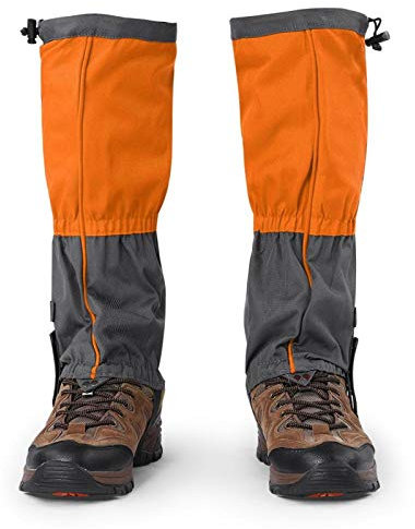 Gamaschen Wasserdicht Black Diamond Alpine Gaters,Wytino Schnee-Gamasche, Ski-Gamasche 1 Paar Outdoor wasserdichte Klettern Wandern Legging Gamaschen Schuh Stiefel Abdeckung für Erwachsene(Orange)