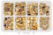 PandaHall 78 stücke 8 Arten Legierung Tibetischen Stil Lederband Endkappe Metall Perle Rohr Barrel Loop Verschluss für Ohrring Armband Schmuck DIY Handwerk Machen Antike Goldene