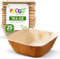 FOOGO Green Palmblatt-Schalen 550 ml, Ø 13 cm, 25 Stück – Stabile Einwegschüsseln aus Palmblättern – Palmblatt-Geschirr kompostierbar & biologisch abbaubar – Einweggeschirr für Party & Picknick