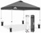EAGLE PEAK Tonnelle de Jardin Pliable 3x3m Pop-up Gazebo Tente Pliante Pavillon，avec Sac de Transportable à Roulette pour Camping, Plage, Jardin, Gris