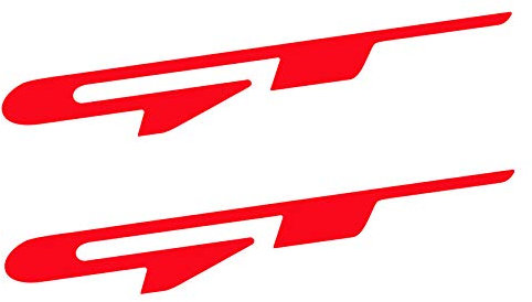 2er Set Folie Schutzfolie Dekor für Logo Vorne und Hinten Emblem Aufkleber Front Heck Selbstklebend Passgenau Waschstraßenfest Auto Zubehör K136 (Karminrot)