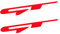 2er Set Folie Schutzfolie Dekor für Logo Vorne und Hinten Emblem Aufkleber Front Heck Selbstklebend Passgenau Waschstraßenfest Auto Zubehör K136 (Karminrot)