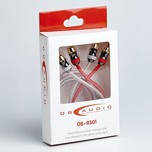 DB Audio Systems DBR301 - Cavo RCA a tripla schermatura, 1 m, per amplificatori audio auto