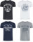 MUSTANG Herren T-Shirt 4er Pack Frontprint O-Neck Rundhalsausschnitt Kurzarm Regular Tee Shirt 100% Baumwolle Schwarz Weiß Grau Blau Grün, Größe:4XL, Farbe:Farbmix (P10)