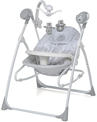 Foppapedretti Sdraietta Altalena Carillon, Dondolo Musicale con Melodie, per Bambini dalla nascita a 9 Kg, Dispositivo di Movimento della seduta, Telecomando per attivazione a distanza, Dolcestella