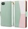 ZCDAYE Case for iPhone SE 2022 5G/iPhone SE 2020/iPhone 7/iPhone 8, Flip Wallet Phone Case for iPhone SE 2022(SE3)/iPhone SE 2020(SE2)/iPhone 7/8- Splicing Green