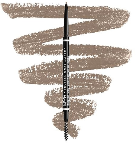 NYX Professional Makeup Micro Brow Pencil, Doppelseitig mit ausdrehbarem Augenbrauenstift und Bürstchen, Vegane Formel, Farbton: Ash Blonde