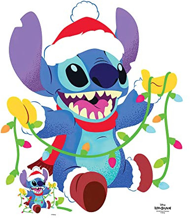 SC4183 Stitch Christmas Kleiner Pappaufsteller mit Mini-Desktop-Stich