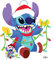 SC4183 Stitch Christmas Kleiner Pappaufsteller mit Mini-Desktop-Stich