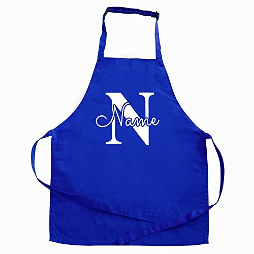 Elefantasie Personalisierte Kinderschürze mit Name, Kochschürze für Backen, Kochen, Geschenkidee für Kinder ab 3 Jahre Motiv Buchstabe