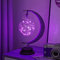 HFHungkeong 3D Magisches Mondlicht LED Dekorationslicht Stern Mond-Nachtlicht Weihnachtsdekorationslicht LED Modellierungslicht Eisen Nachtlicht LED Tischlampe Heimdekorationslicht(A Lila)