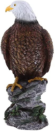 UZOURI Outdoor Garten Ornament Harz Dekorative Adler Figur Skulptur für Yard Pathway 29 cm hoch(Color:A)
