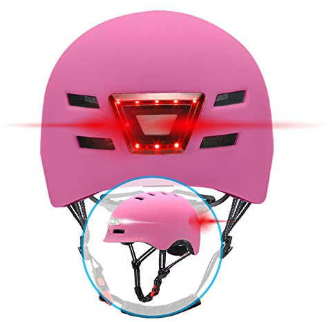 BEEPER Unisex Jugend ME135S-R Helm mit integrierter Beleuchtung, Rosa, S