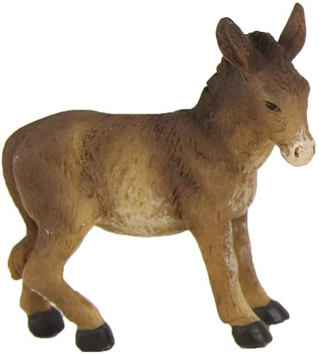 FADEDA Esel/Höhe:9 cm/handbemalt/detailgetreue Krippen Figuren - Weihnachten Tisch Dekoration Krippe Zubehör